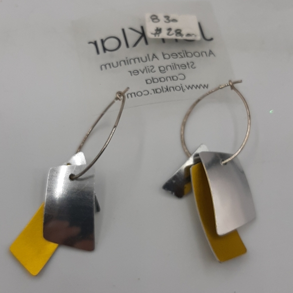 Jon Klar Earrings Anodized Aluminum Sterling Silver Canada - Picture 4 of 4